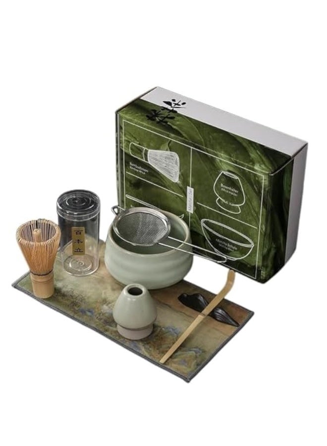 PARAFUL Matcha Tea Set, Matcha Bowl and Whisk set, Matcha Starter Kit, Matcha Ceremony Kit Japanese Tea Ceremony Set for Matcha Making